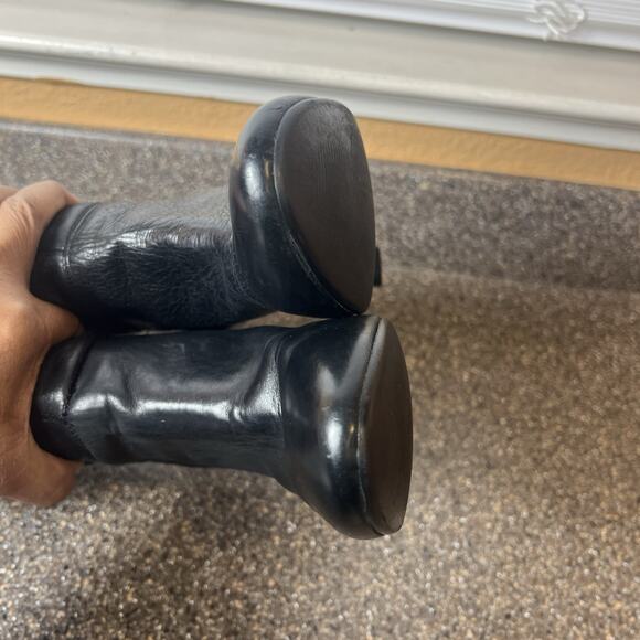 Steve Madden Knee High Boots Womens Sz 8.5M Black Leather High Heel Dress/Casual - Picture 4 of 9